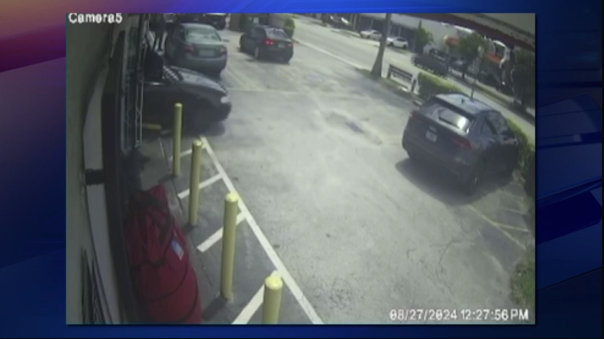 Cars Backing In Video shows car backing into a Miami storefront causing damage, no ...