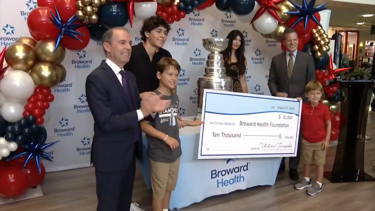 Florida Panthers’ Vladimir Tarasenko donates ,000 to Broward Health General to help families and children – WSVN 7News | Miami News, Weather, Sports | Fort Lauderdale