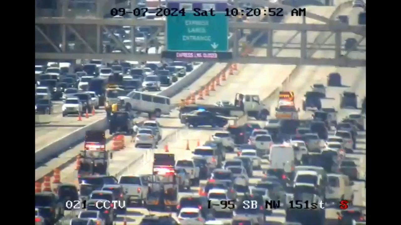 I-95 SB experiences heavy delays following rollover wreck - WSVN 7News ...