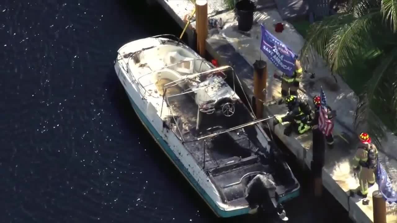 Crews put out boat fire near Dania Beach; no injuries reported WSVN