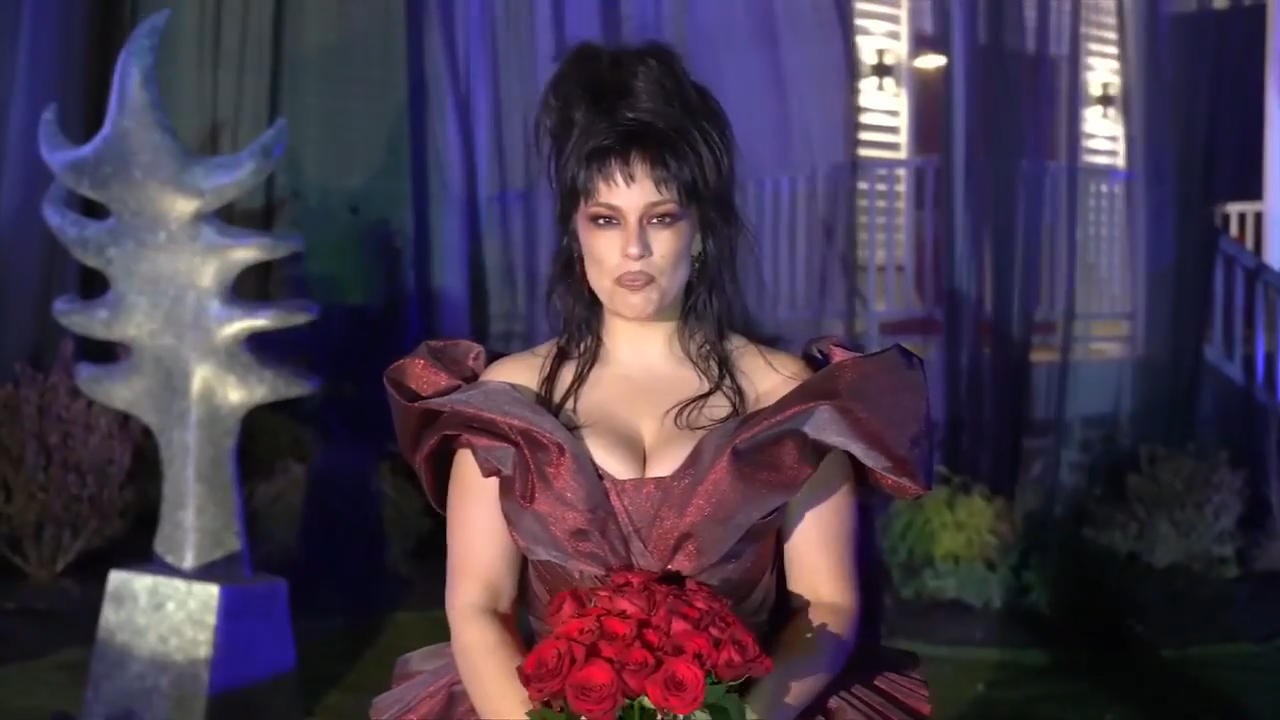 Enjoy a Halloween bash with supermodel Ashley Graham in a Beetlejuice