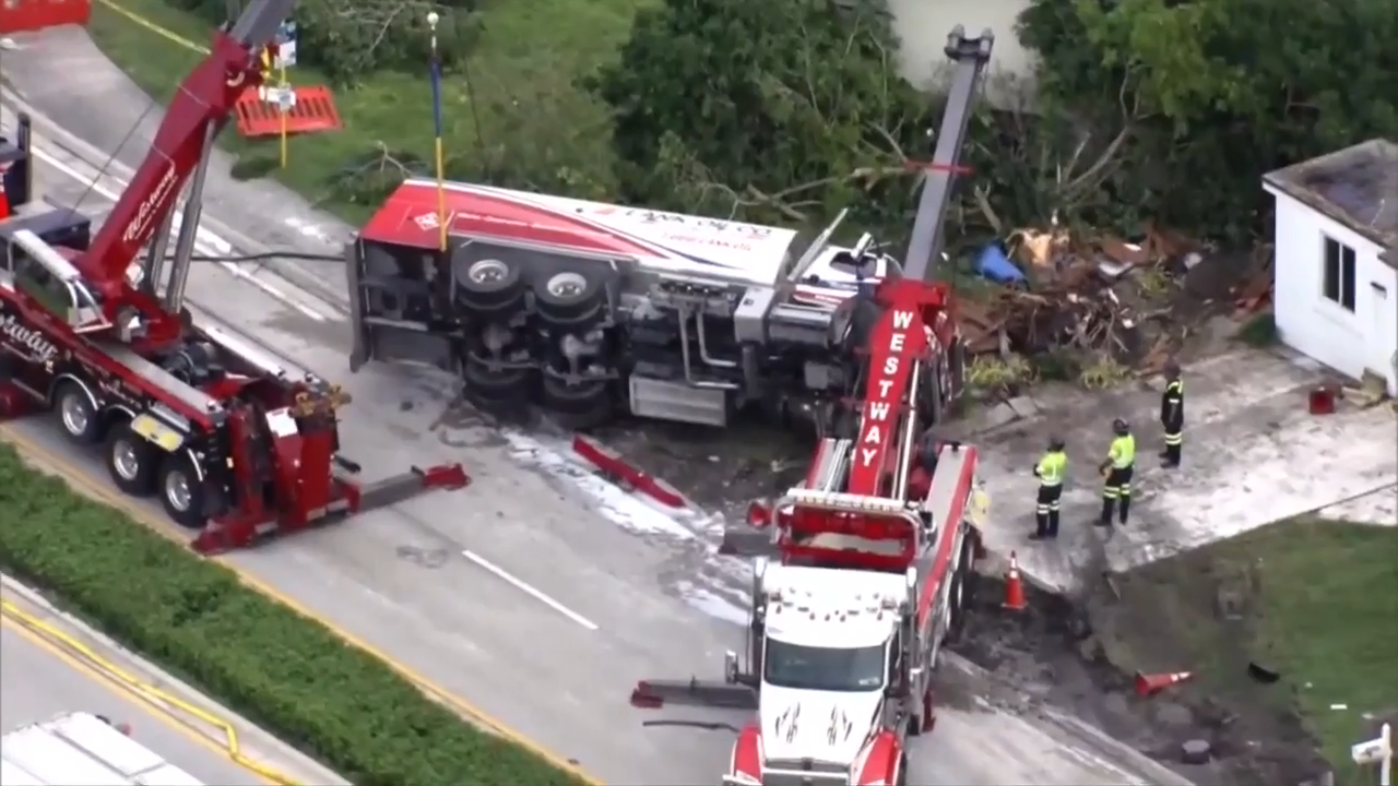 911 calls released after fuel tanker overturned in Oakland Park WSVN