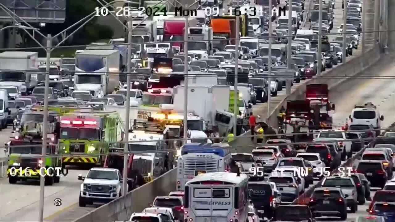 Crash on I-95 near NW 95th Street cause heavy traffic delays in morning ...
