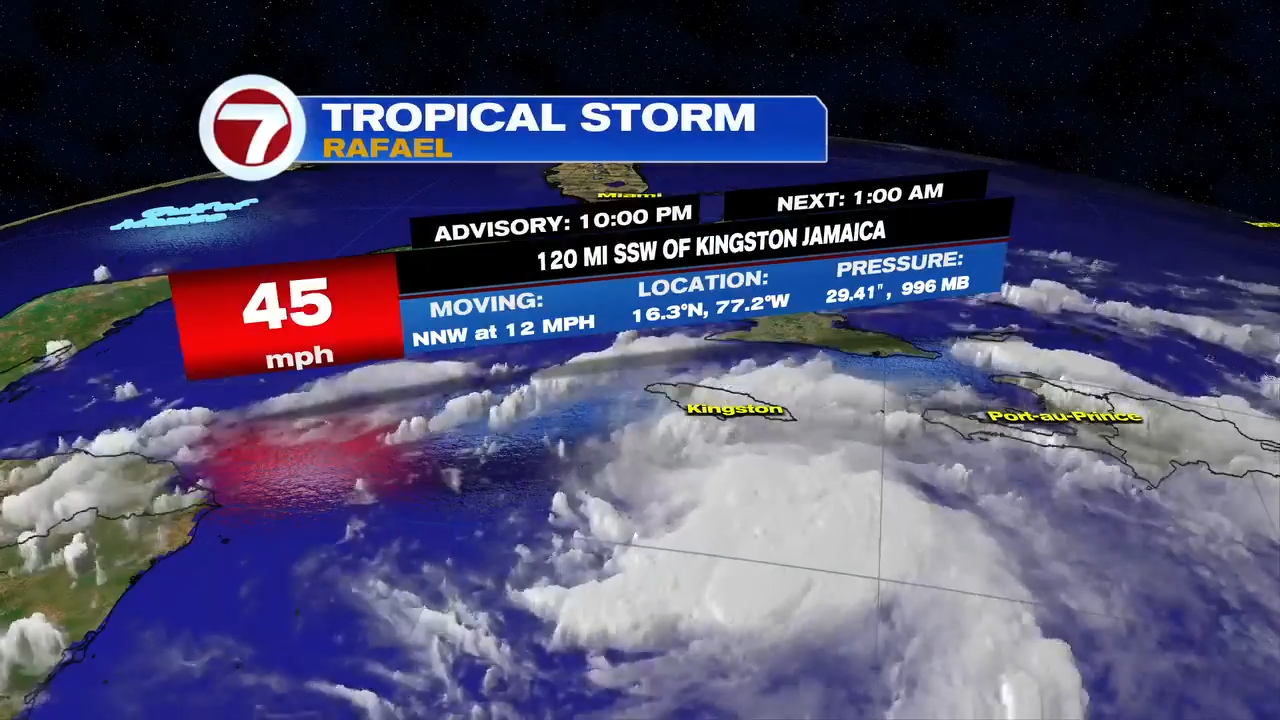 Tropical Storm Rafael forms in the Caribbean and could hit Cuba as a hurricane WSVN 7News