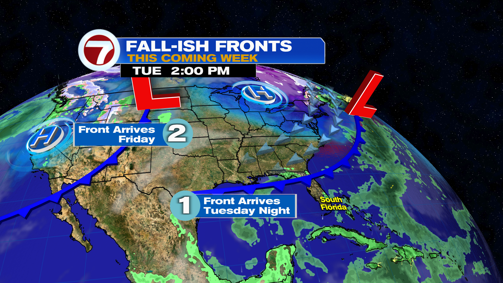 Warm and Humid Ahead of a Series of Fronts - WSVN 7News | Miami News ...