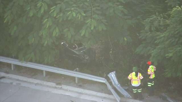 2 hospitalized after car goes off I-95 in Miami - WSVN 7News | Miami ...