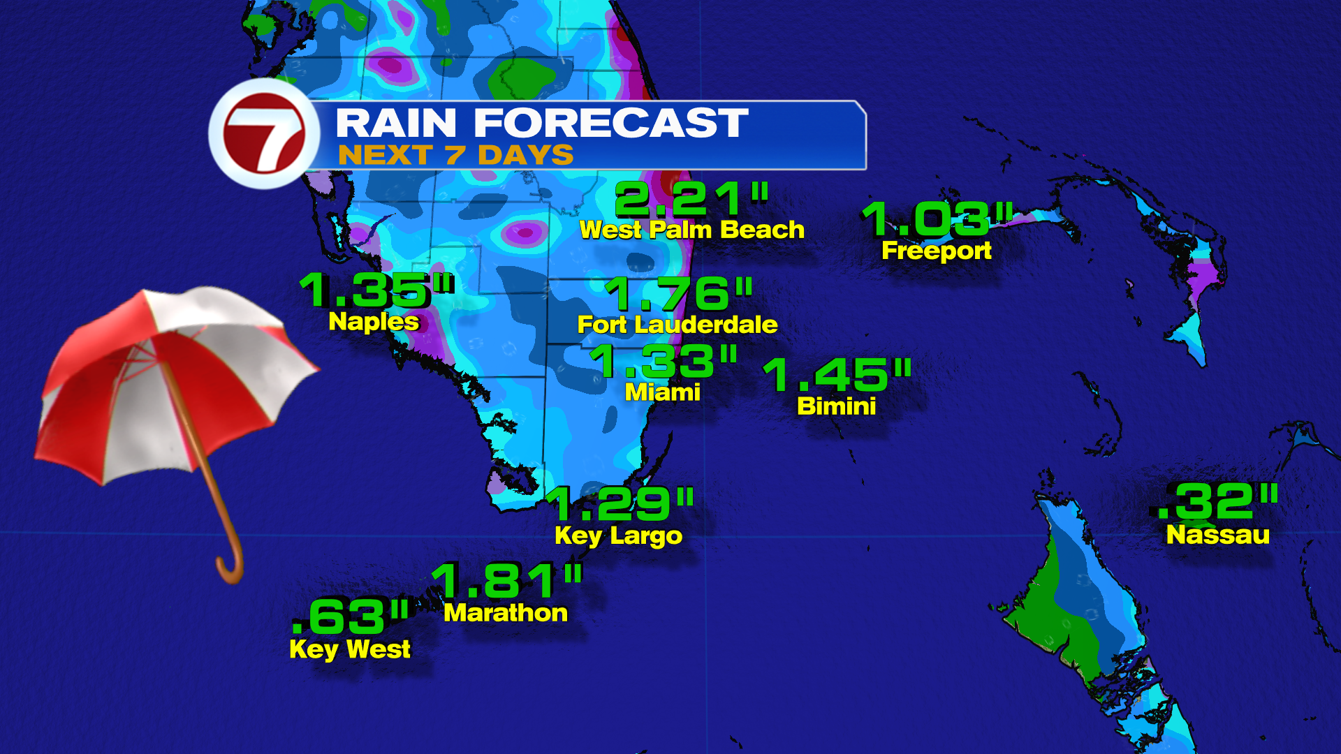 Wind-Swept Showers this Weekend - WSVN 7News | Miami News, Weather ...