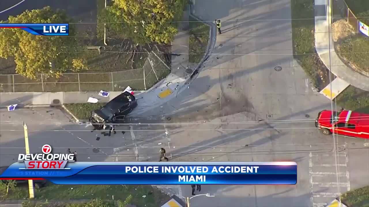 2 Miami-Dade Schools Police officers hospitalized after crash in Miami – WSVN 7News | Miami News, Weather, Sports