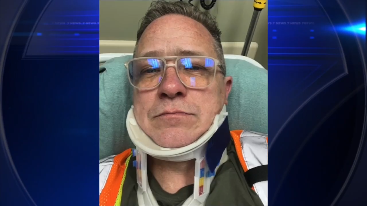 ‘It was a miracle’: Road ranger lucky to be alive after car collided ...