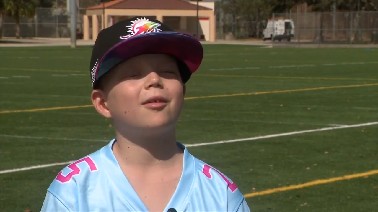 Young Dolphins fan battling cancer hopes to raise money to find cancer cure, help other kids ahead of the Dolphins Cancer Challenge – WSVN 7News | Miami News, Weather, Sports | Fort Lauderdale