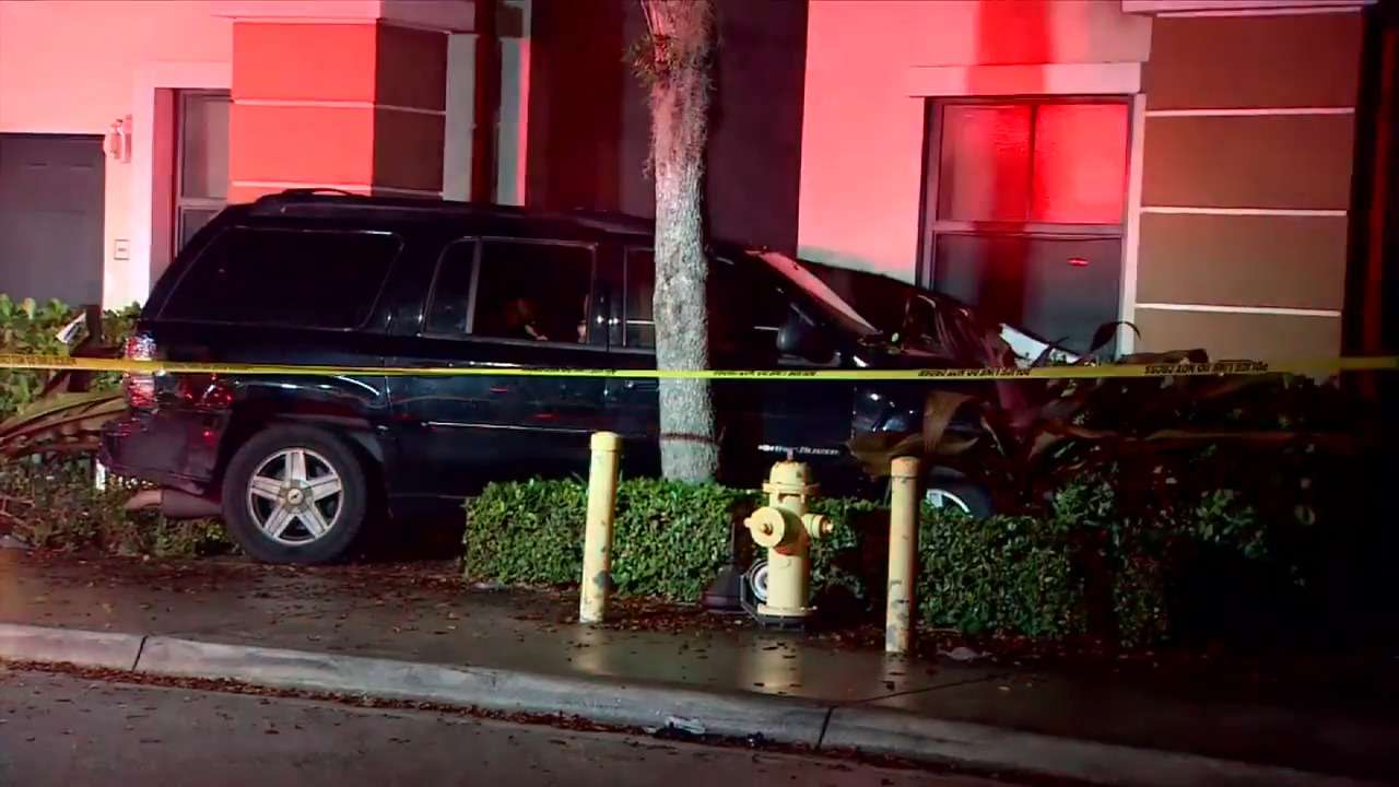 Driver rushed to hospital after crashing into apartment complex in NW ...