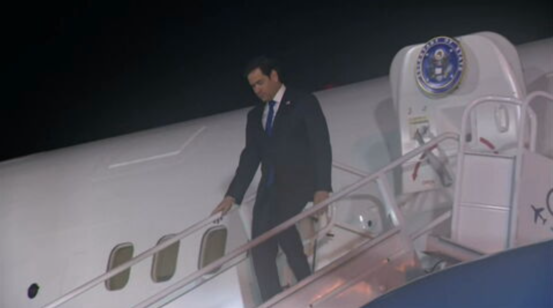 Plane carrying Secretary of State Rubio to Europe turned around because