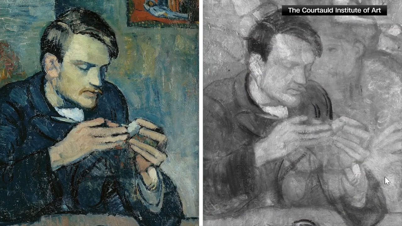 250211 Mysterious portrait of a woman revealed beneath Picasso painting ...