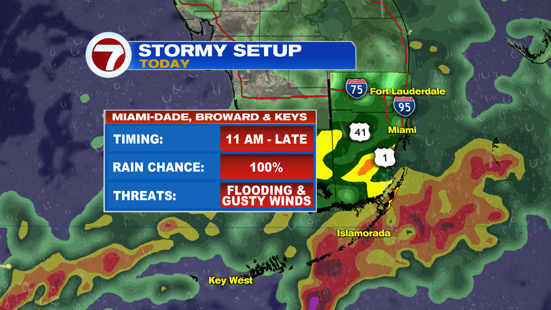 ROUND OF RAIN & STORMS - WSVN 7News | Miami News, Weather, Sports ...