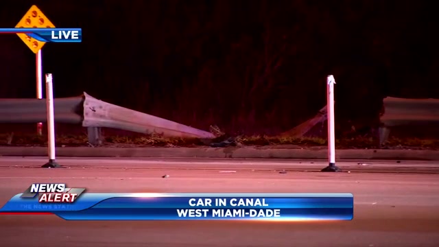 1 hospitalized after car plunges into canal in West Miami-Dade – WSVN 7News | Miami News, Weather, Sports