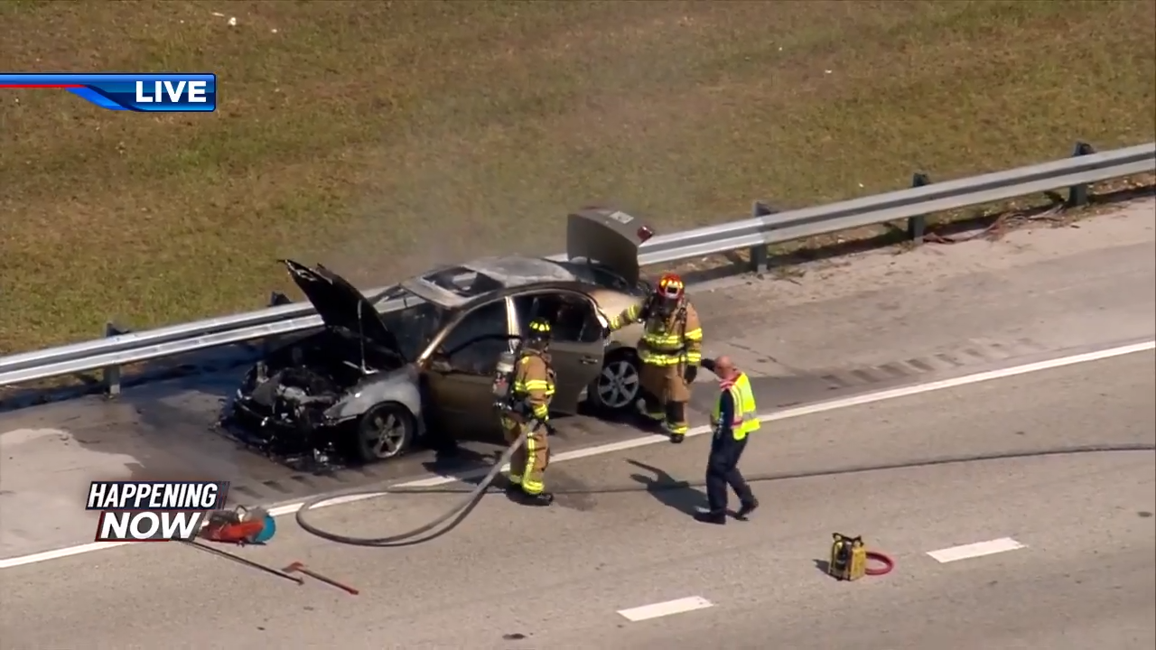 Crews extinguish vehicle fire on I-95 near Ives Diary Road - WSVN 7News ...