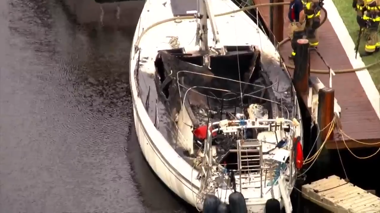 Good Samaritans call 911 after boat erupts in flames at Fort Lauderdale ...