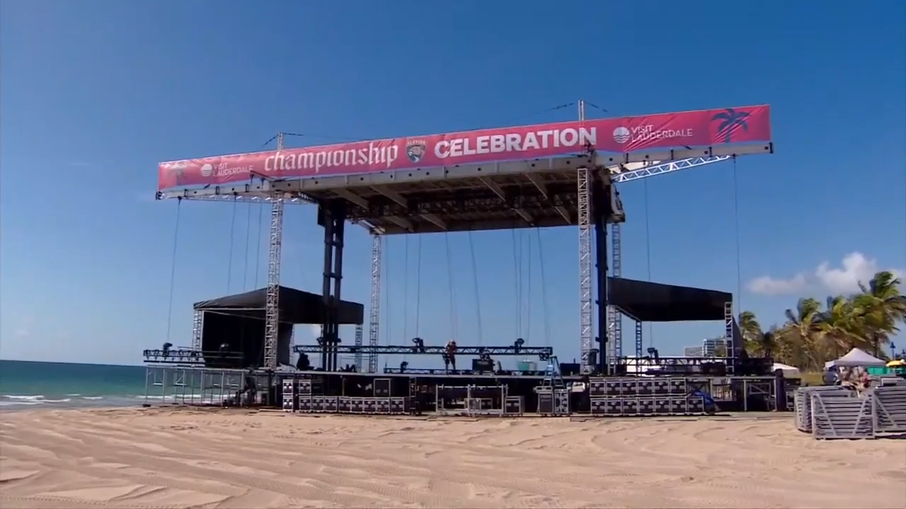 As crews set up ahead of Panthers championship parade, officials remind fans to be patient and prepared – WSVN 7News | Miami News, Weather, Sports | Fort Lauderdale