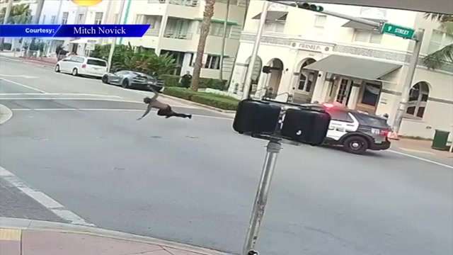Video shows Miami Beach Police cruiser striking sex battery suspect ...