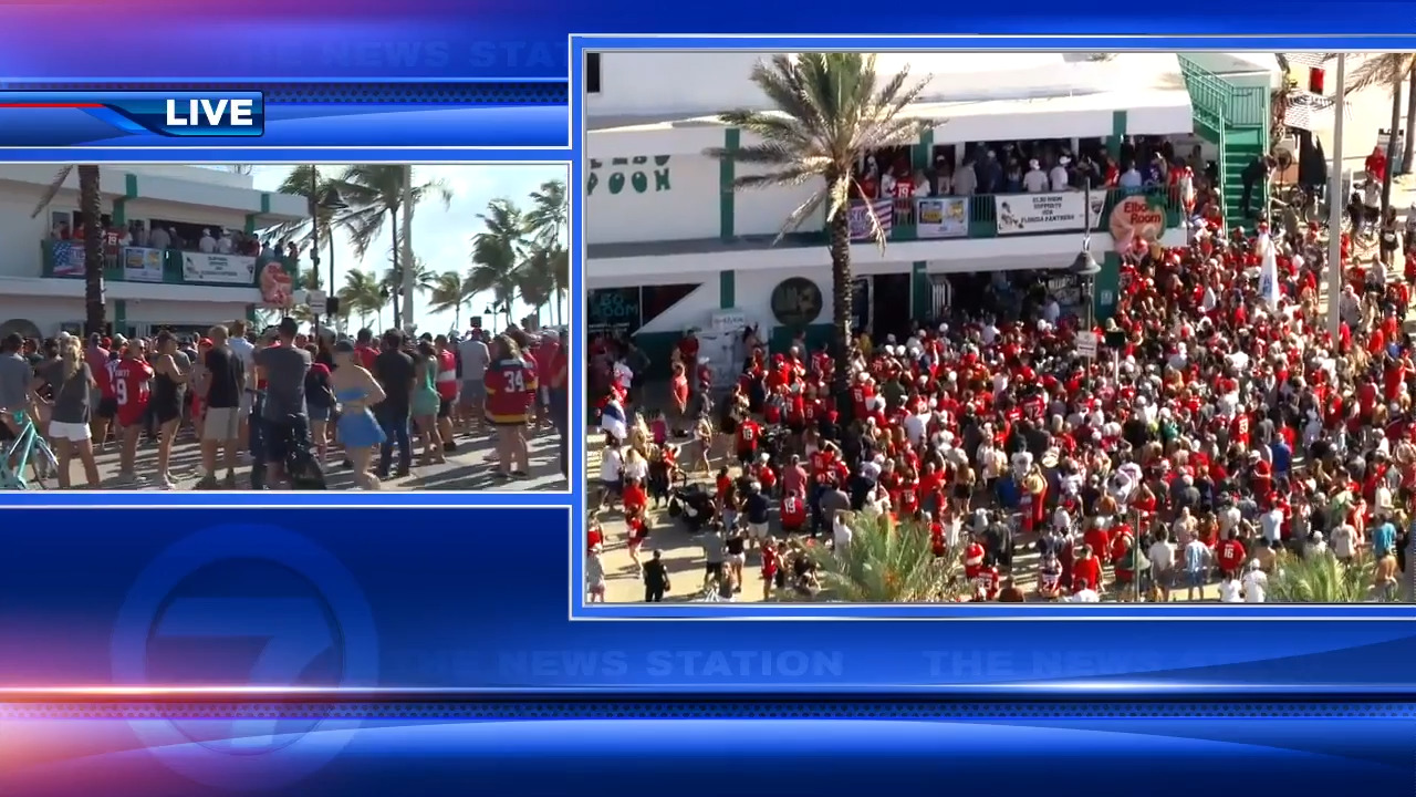 Fort Lauderdale buzzes as fans flock to Elbo Room to celebrate Panther’s back-to-back Stanley Cup win – WSVN 7News | Miami News, Weather, Sports | Fort Lauderdale