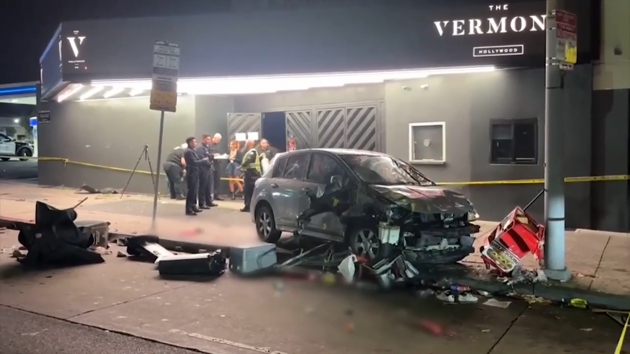 Car strikes crowd outside Los Angeles venue, injuring 30. Bystanders ...