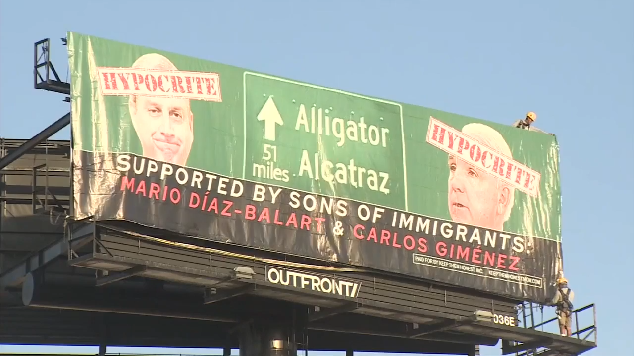 Organization unveils 2 new billboards accusing Republican politicians of staying silent amid concerns at ‘Alligator Alcatraz’