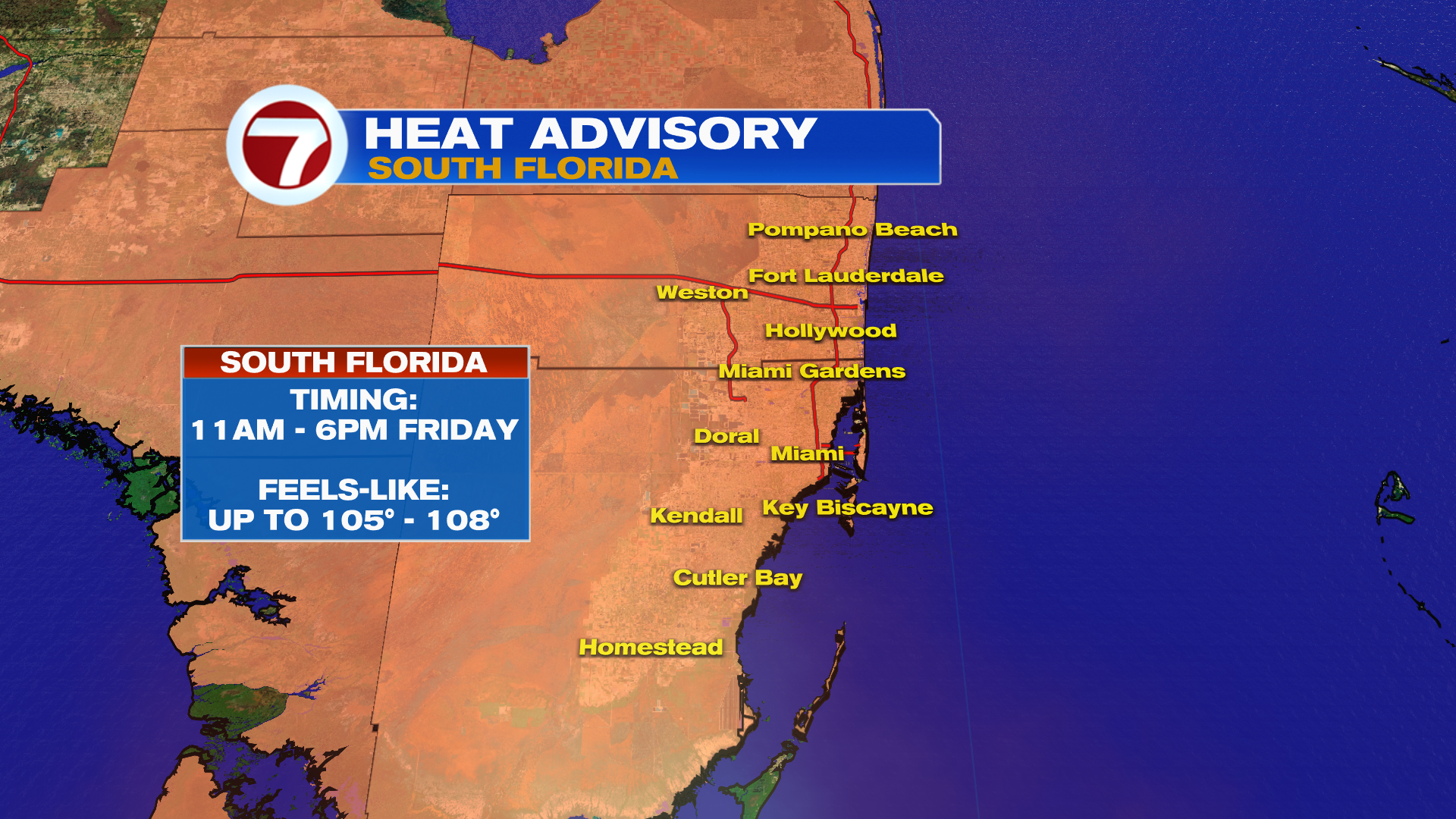 First Heat Advisory of 2025 In Effect Friday - WSVN 7News | Miami News ...