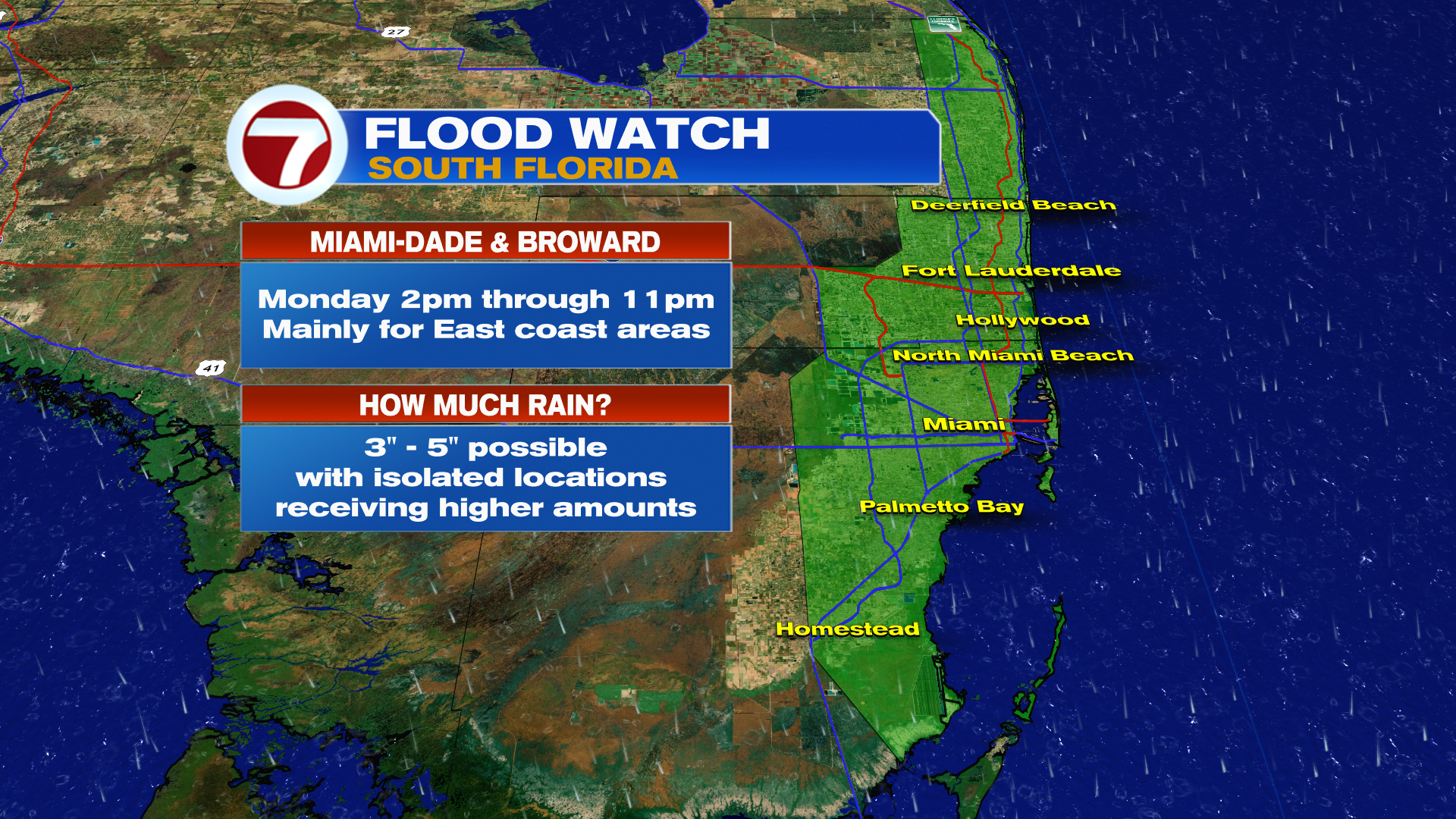 Flood Watch from 2-11pm - WSVN 7News | Miami News, Weather, Sports ...