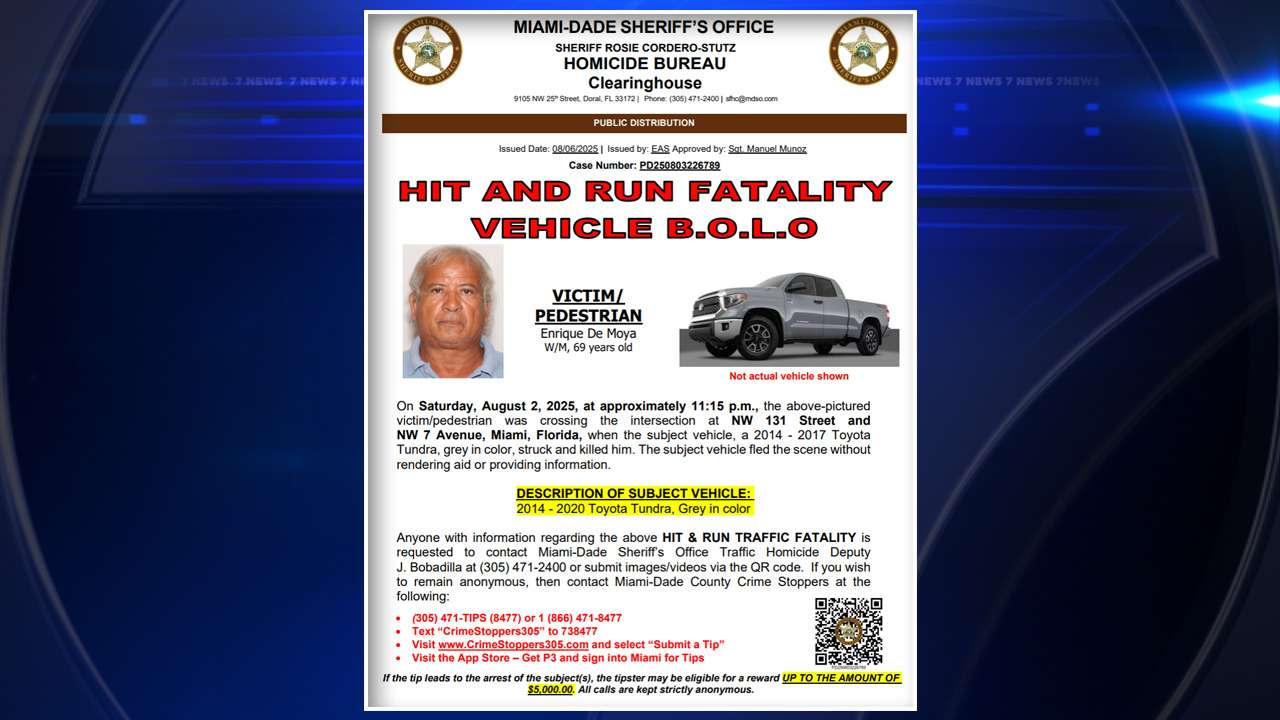 Search underway for driver after 69-year-old pedestrian is killed in ...