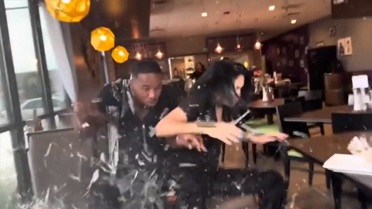Influencers injured after car crashes into restaurant while they filmed ...