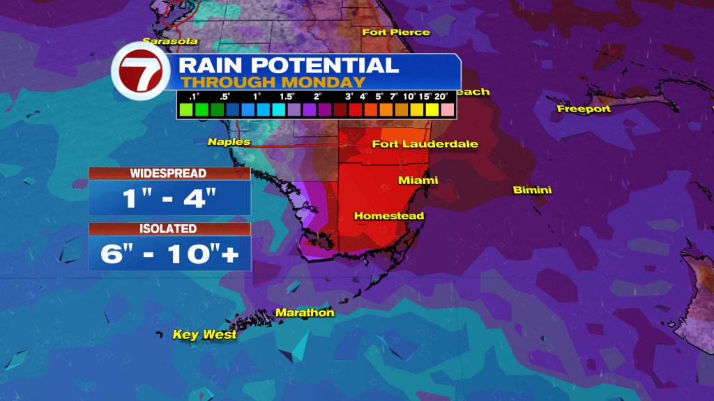 Widespread Storms Lead to Weekend Flood Threat - WSVN 7News | Miami ...