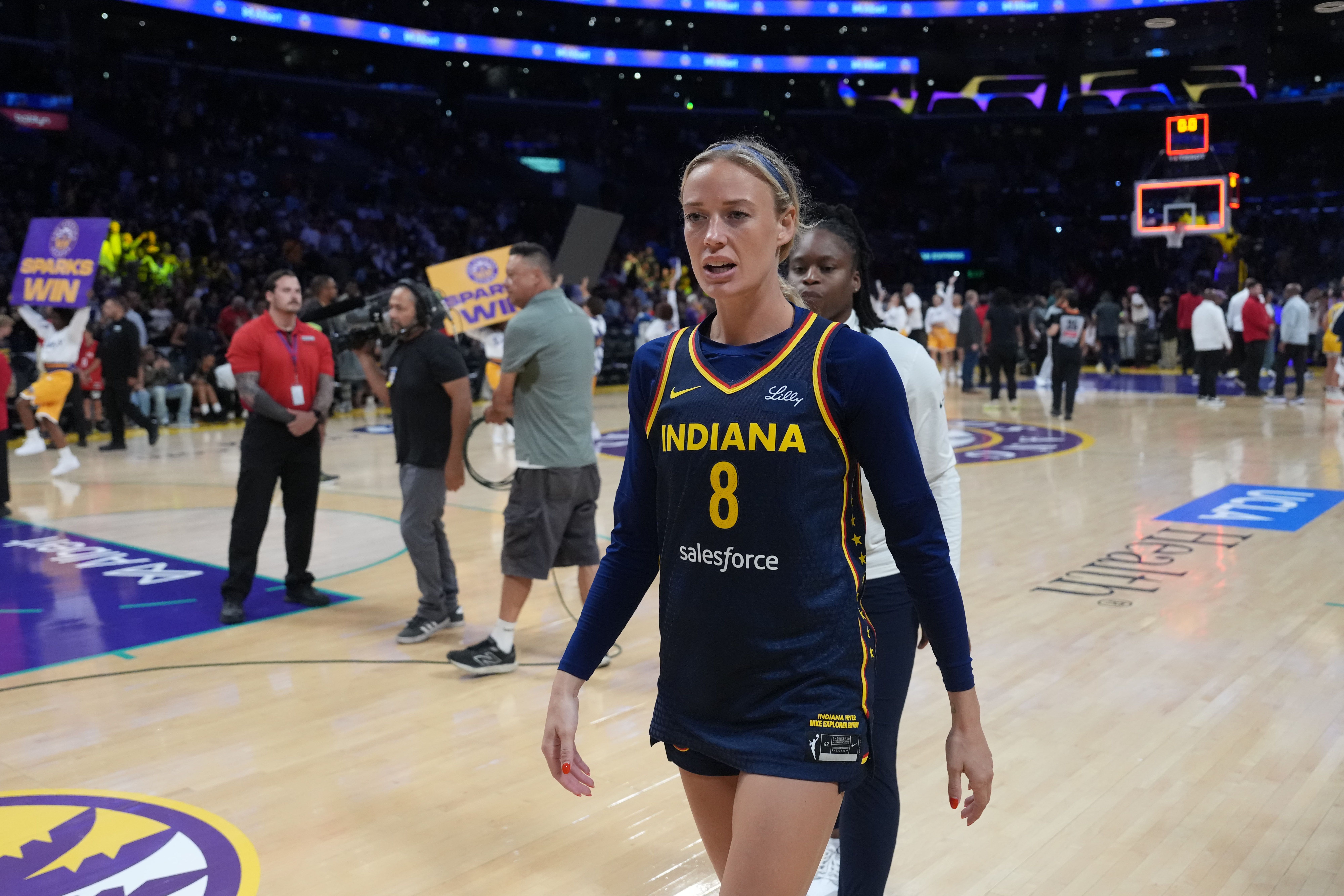 Another sex toy thrown onto WNBA court, this time appears to hit Indiana Fever guard Sophie Cunningham – WSVN 7News | Miami News, Weather, Sports | Fort Lauderdale