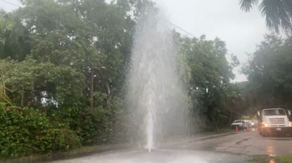 Crews repair water main break in Miami Shores - WSVN 7News | Miami News ...