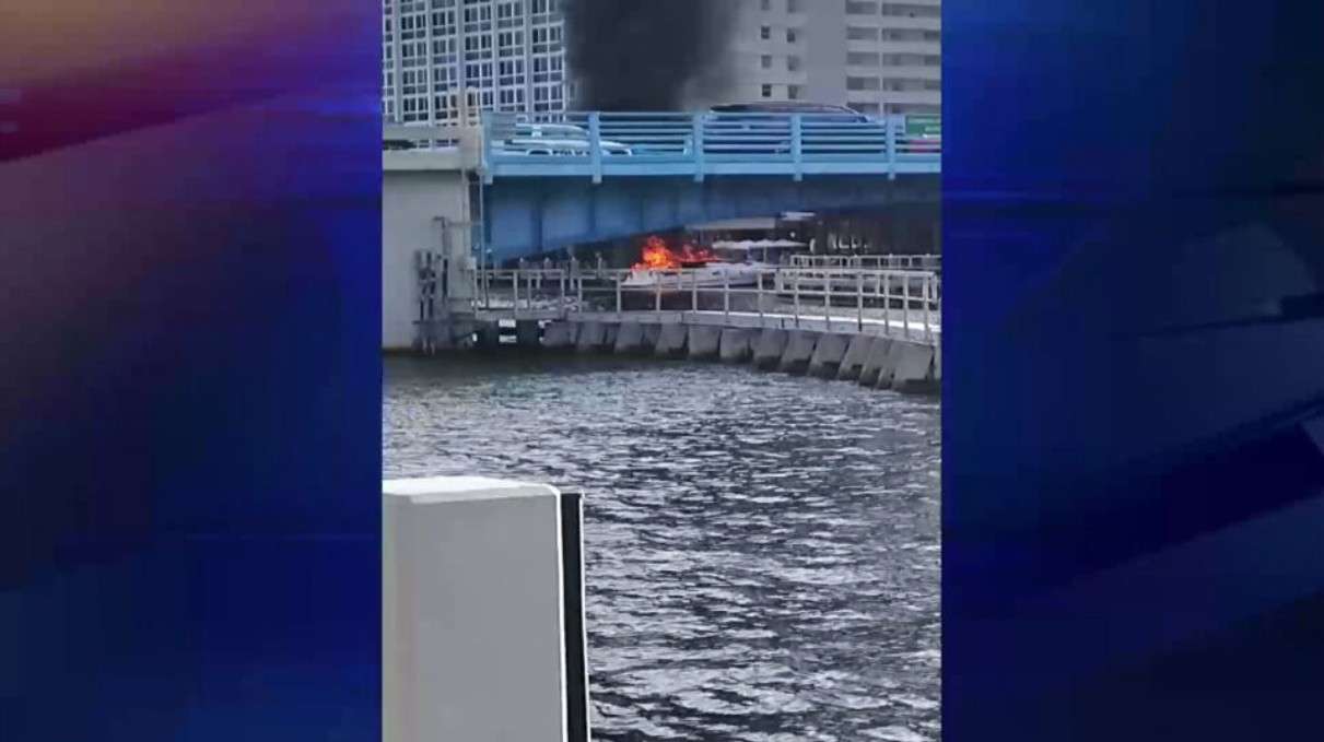 2 rescued after boat catches fire on Intracoastal in Fort Lauderdale ...