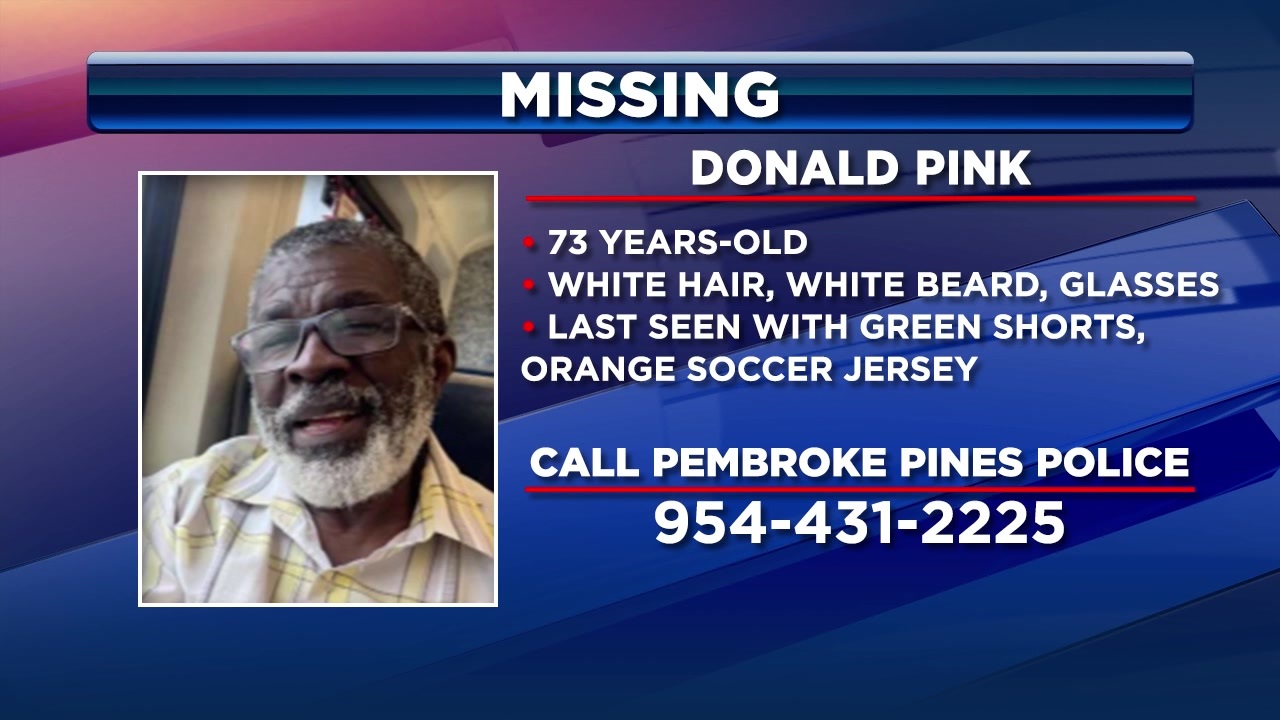 Pembroke Pines Police searching for missing 73-year-old man with dementia