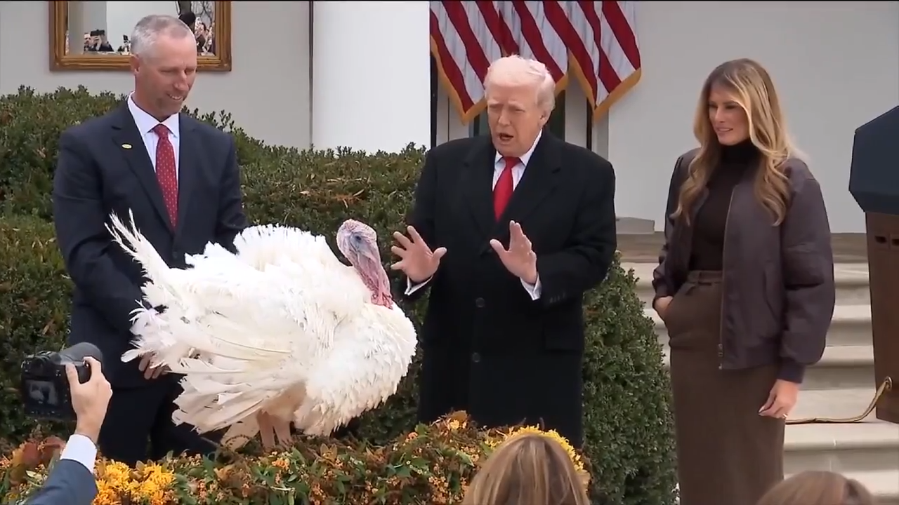 Trump spares turkeys — but not his political opponents — at annual pardoning ceremony