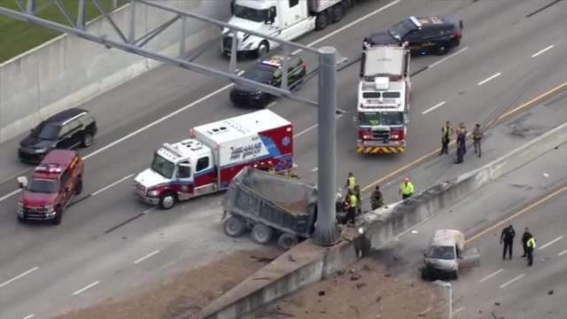 2 hospitalized after dump truck crash on Turnpike Extension near ...