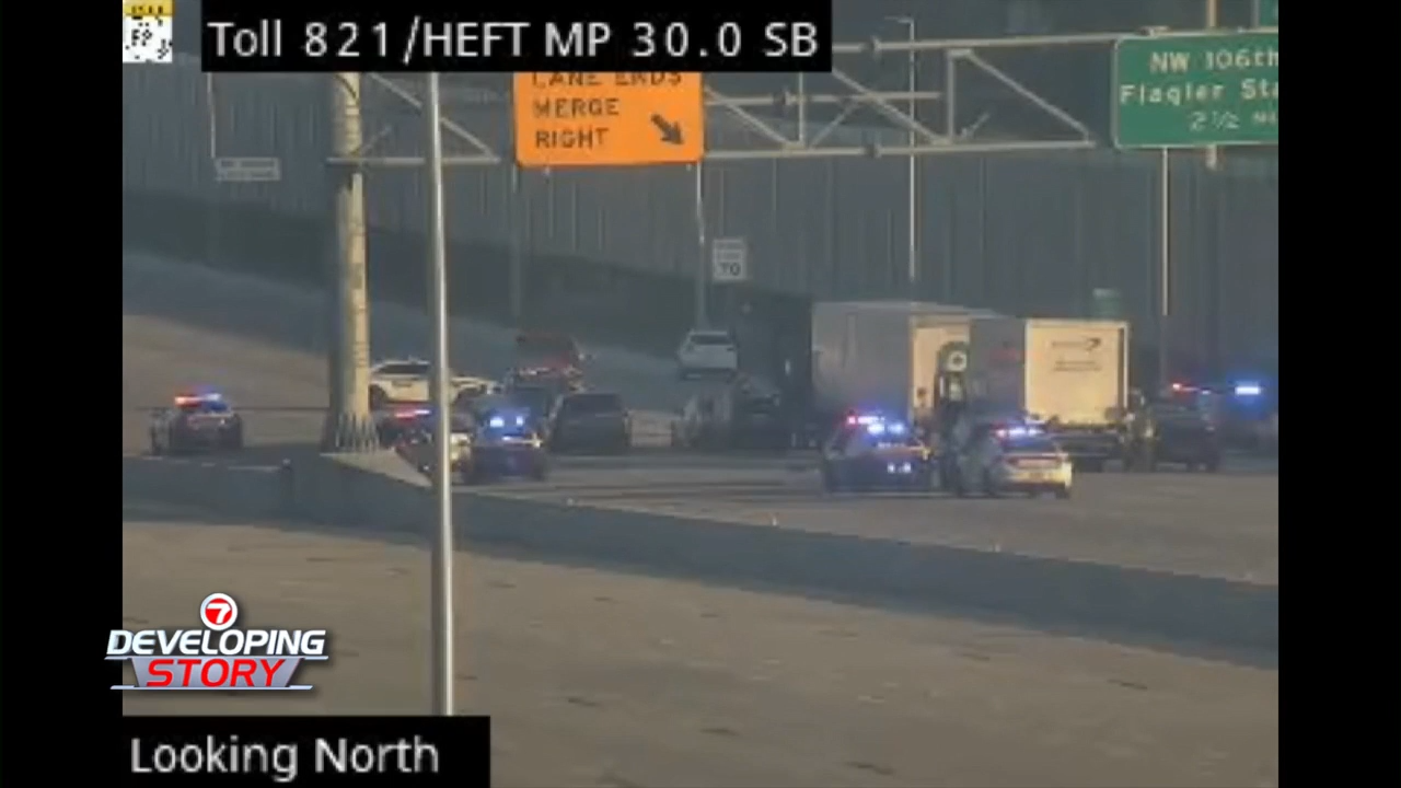 FHP: Traffic crash involving Miami-Dade Sheriff’s deputy closes Turnpike lanes in NW Miami-Dade