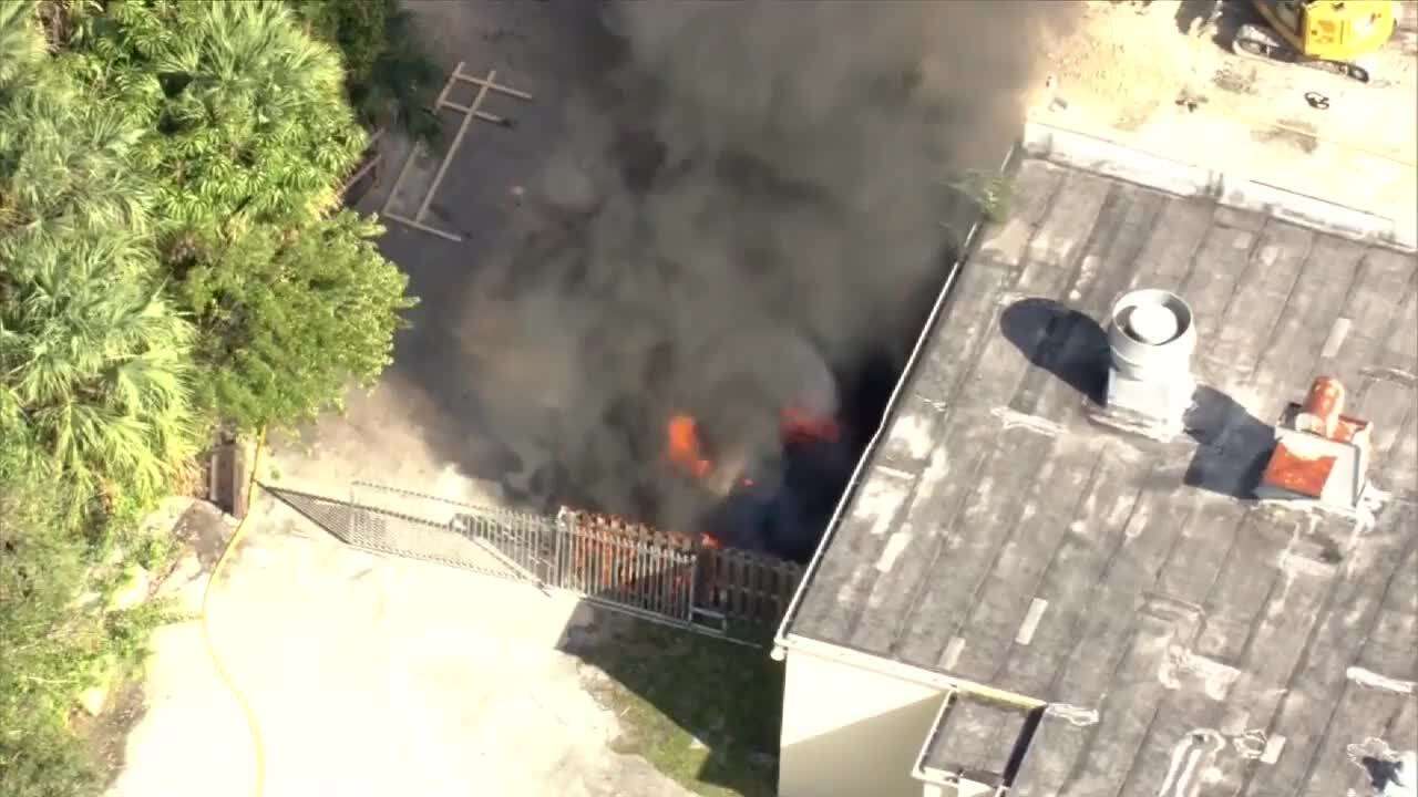 Fire crews put out blaze that broke out behind church in Sunrise - WSVN ...