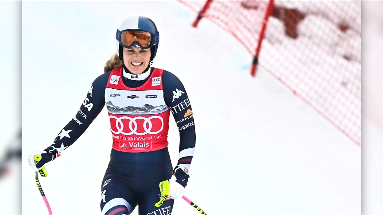 Lindsey Vonn tests injured left knee in Olympic downhill training, pumps fist after successful run – WSVN 7News | Miami News, Weather, Sports | Fort Lauderdale