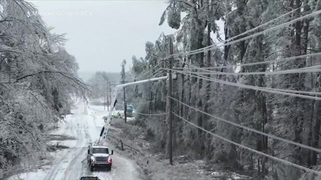 More arctic air expected in parts of the South still covered in ice and riddled with power outages