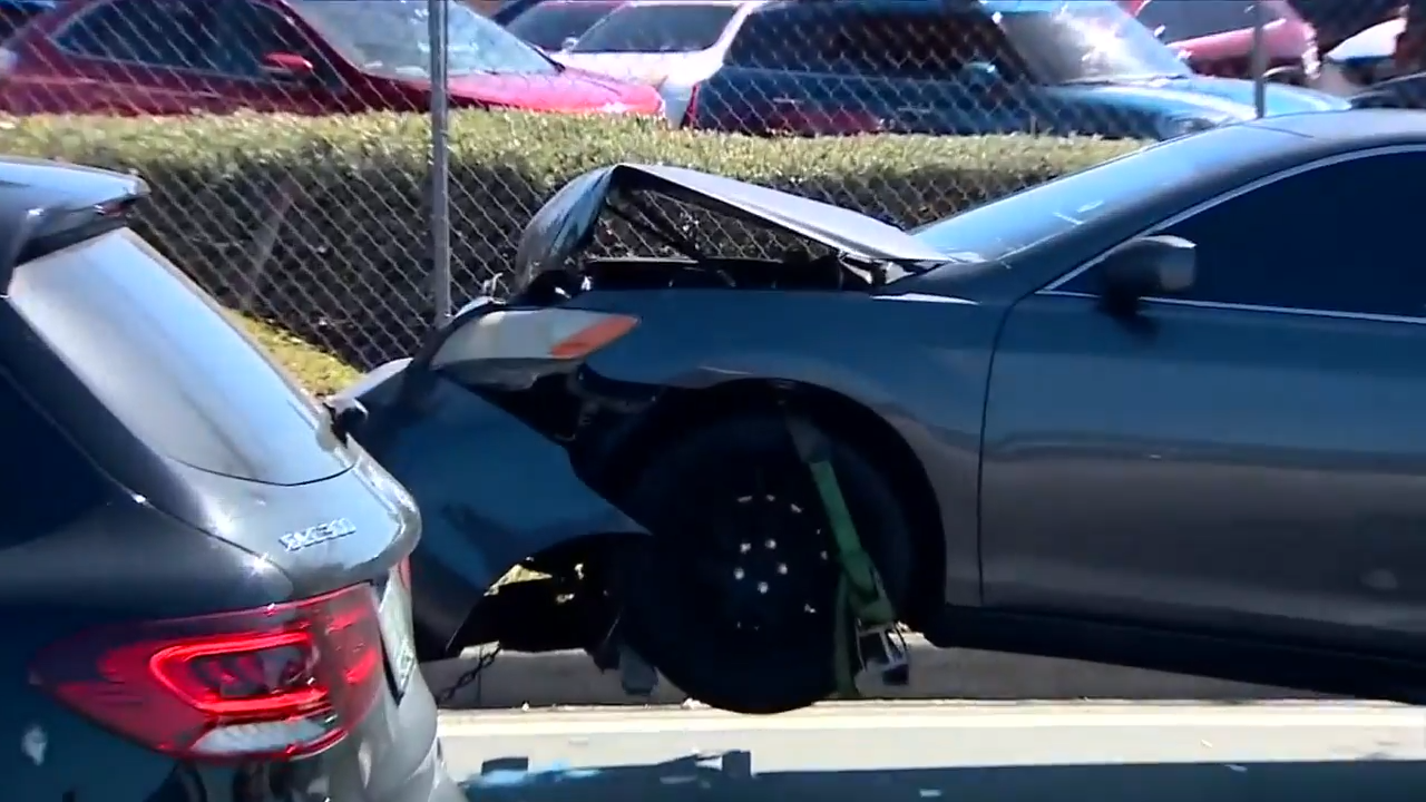 4 injured after car rear-ends stopped Miami-Dade Transit bus in NE Miami-Dade