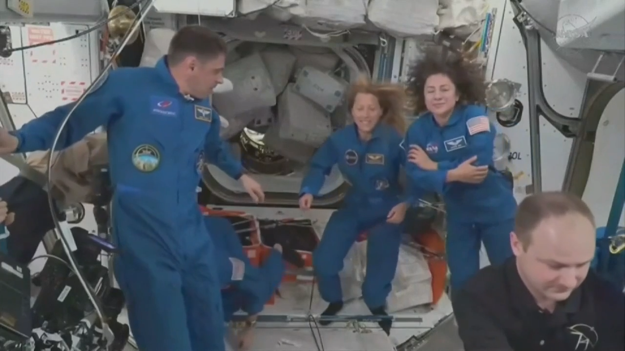 Four new astronauts arrive at the International Space Station to replace NASA’s evacuated crew