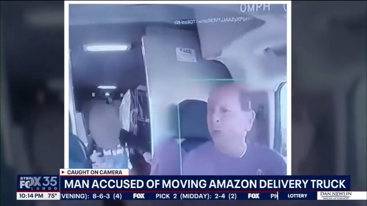 Man arrested for climbing into Amazon van with driver inside after claiming it was blocking road
