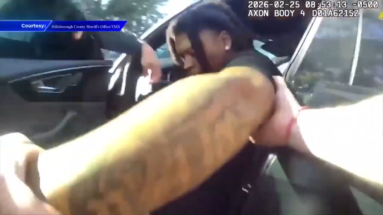 Bodycam shows deputies arrest man, woman in connection to human trafficking case in Hillsborough County