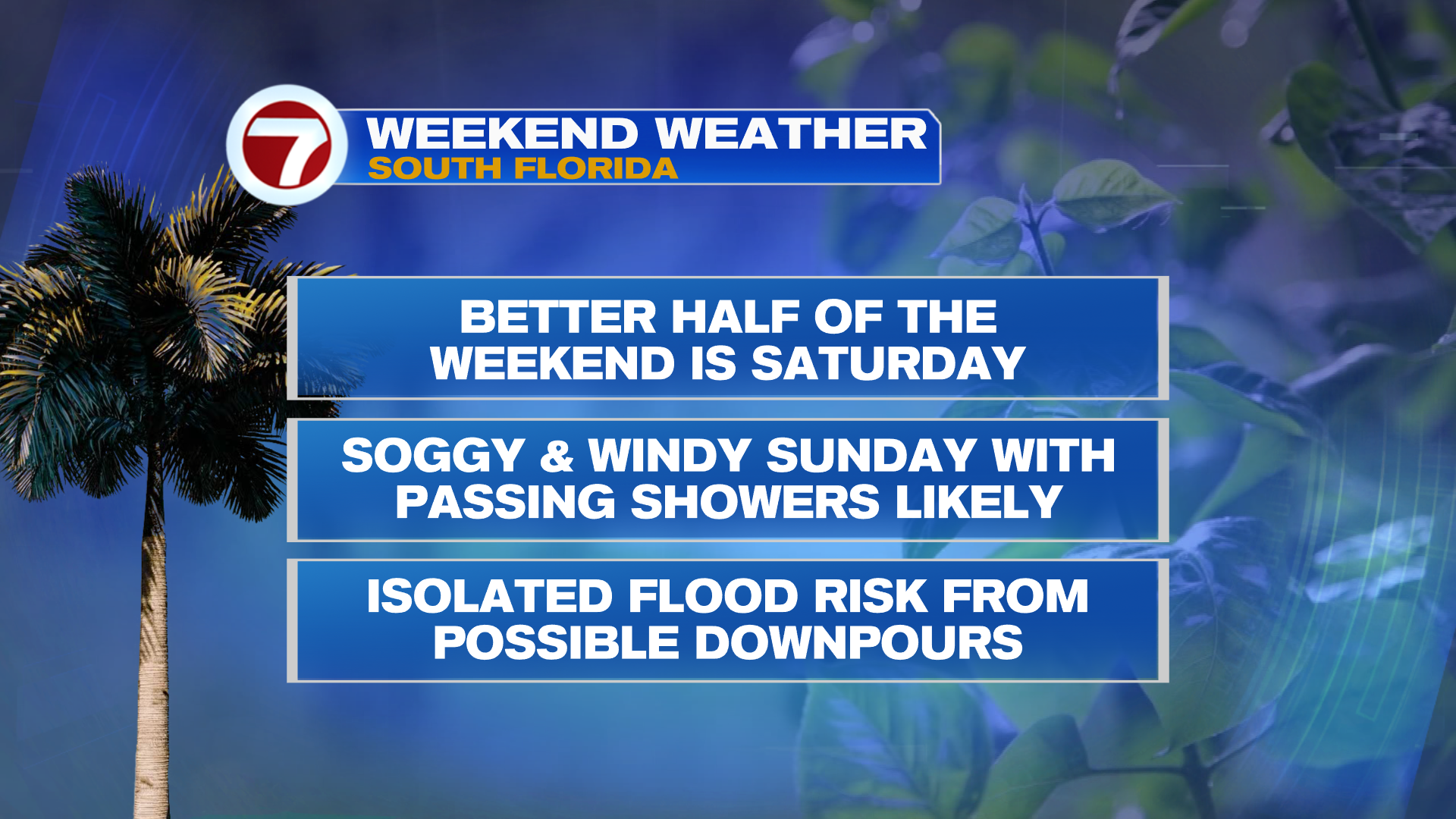 Nice Saturday, Then Soggy Sunday