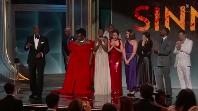‘Sinners’ takes top prize at the Actor Awards, setting up an Oscar showdown
