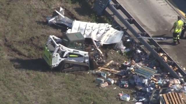 1 hospitalized after dump truck hits box truck on Sawgrass Expressway ...