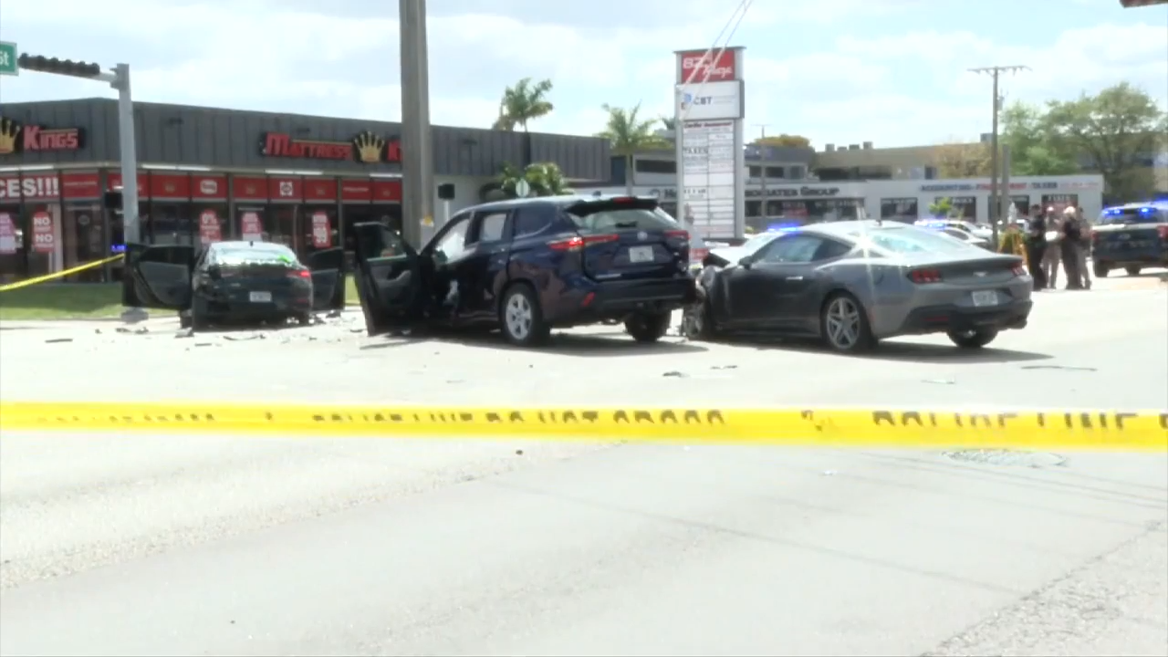 8 hospitalized after multi-vehicle crash in West Miami-Dade