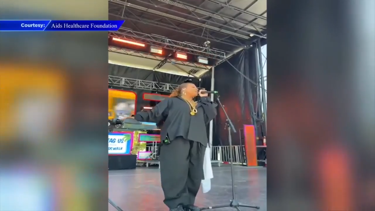 Music star Queen Latifah takes the stage at Florida AIDS Walk and Music Festival in Fort Lauderdale